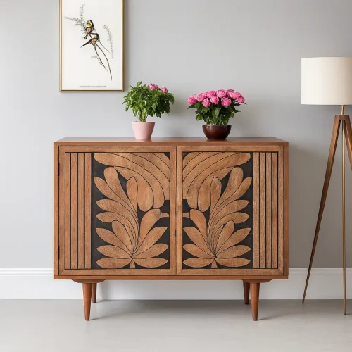 Alternative view of Art Deco Two Door Accent Cabinet For Living Room