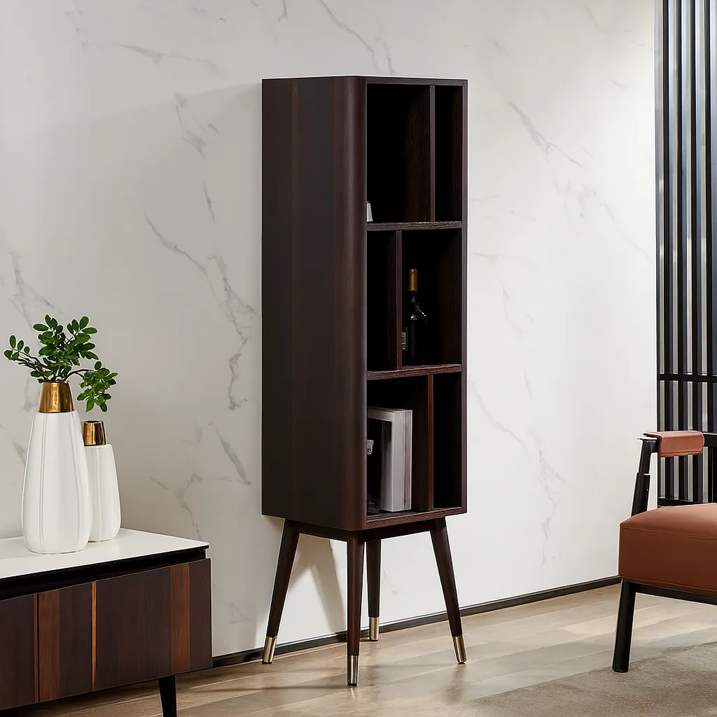 Contemporary Tall Cabinet With Open Compartments - Image 2