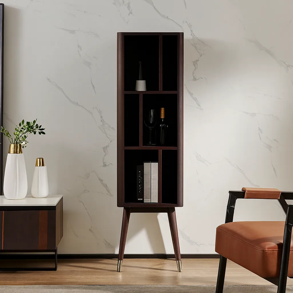 Contemporary Tall Cabinet With Open Compartments - Image 4