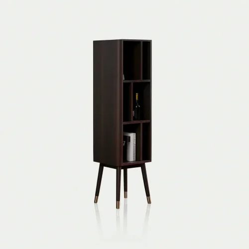 Contemporary Tall Cabinet With Open Compartments