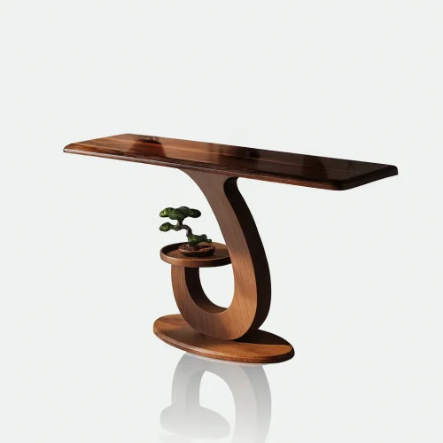 Modern Console Table With Abstract Base