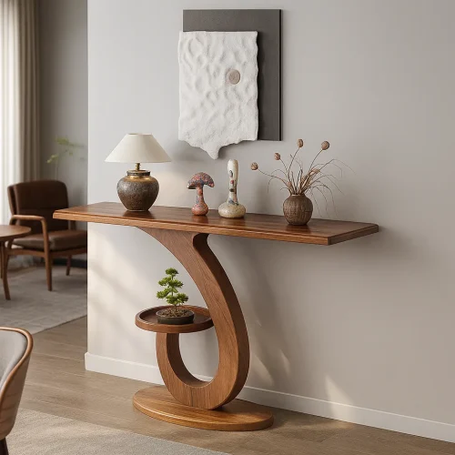 Alternative view of Modern Console Table With Abstract Base