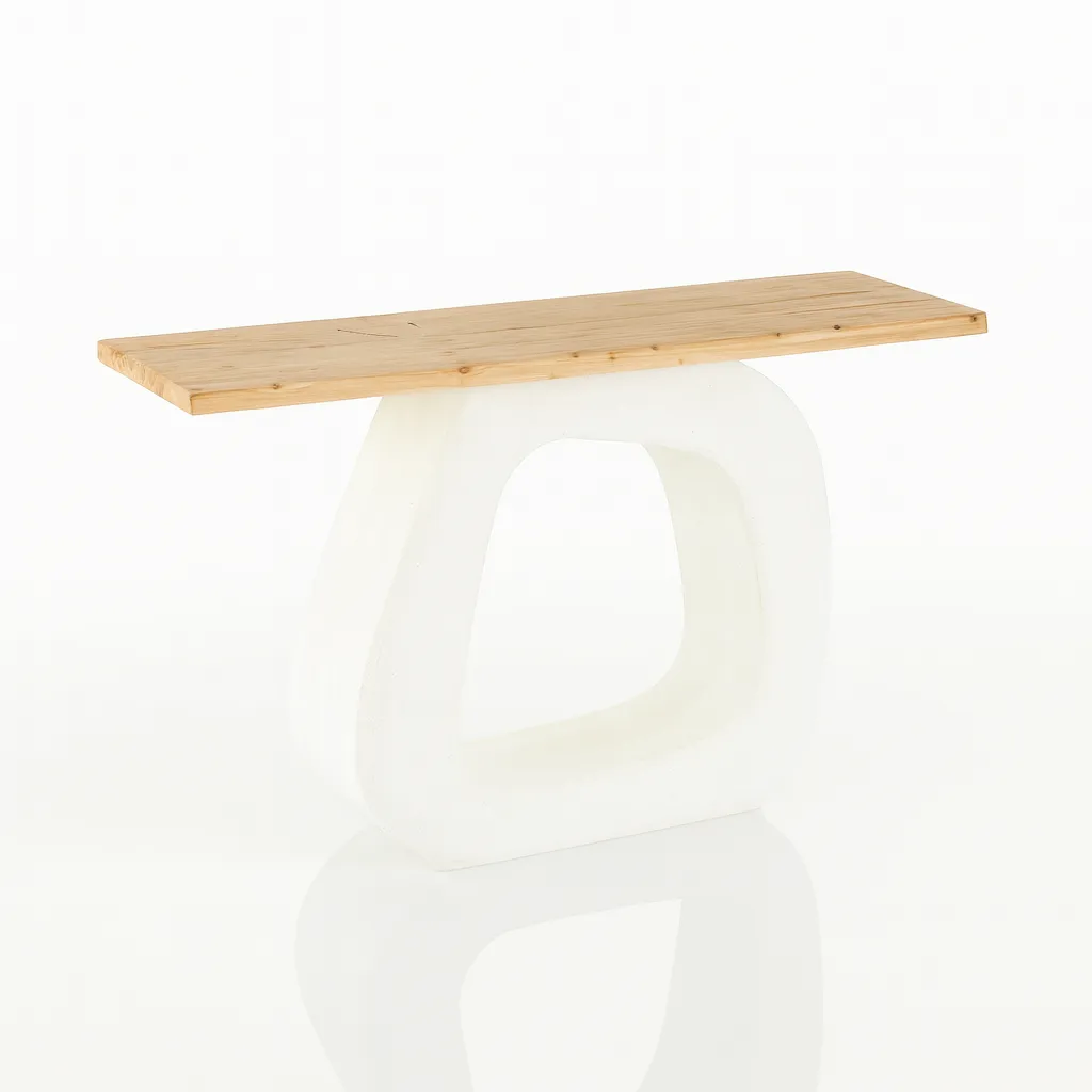 Modern Console Table With Sculptural Base