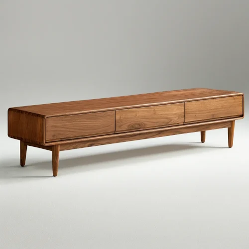 Modern Wooden TV Stand With Drawers For Living Room