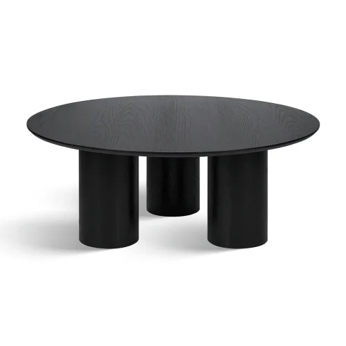 Modern Round Coffee Table With Cylindrical Legs
