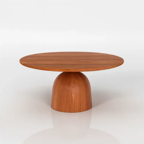 Modern Round Coffee Table With Dome Base