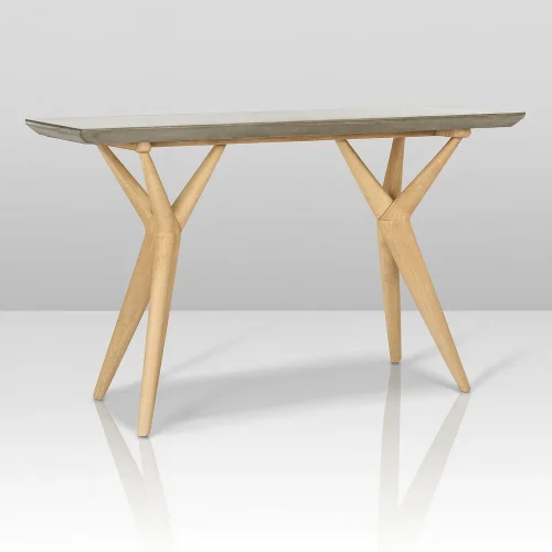 Refined Console Table With Unique Base