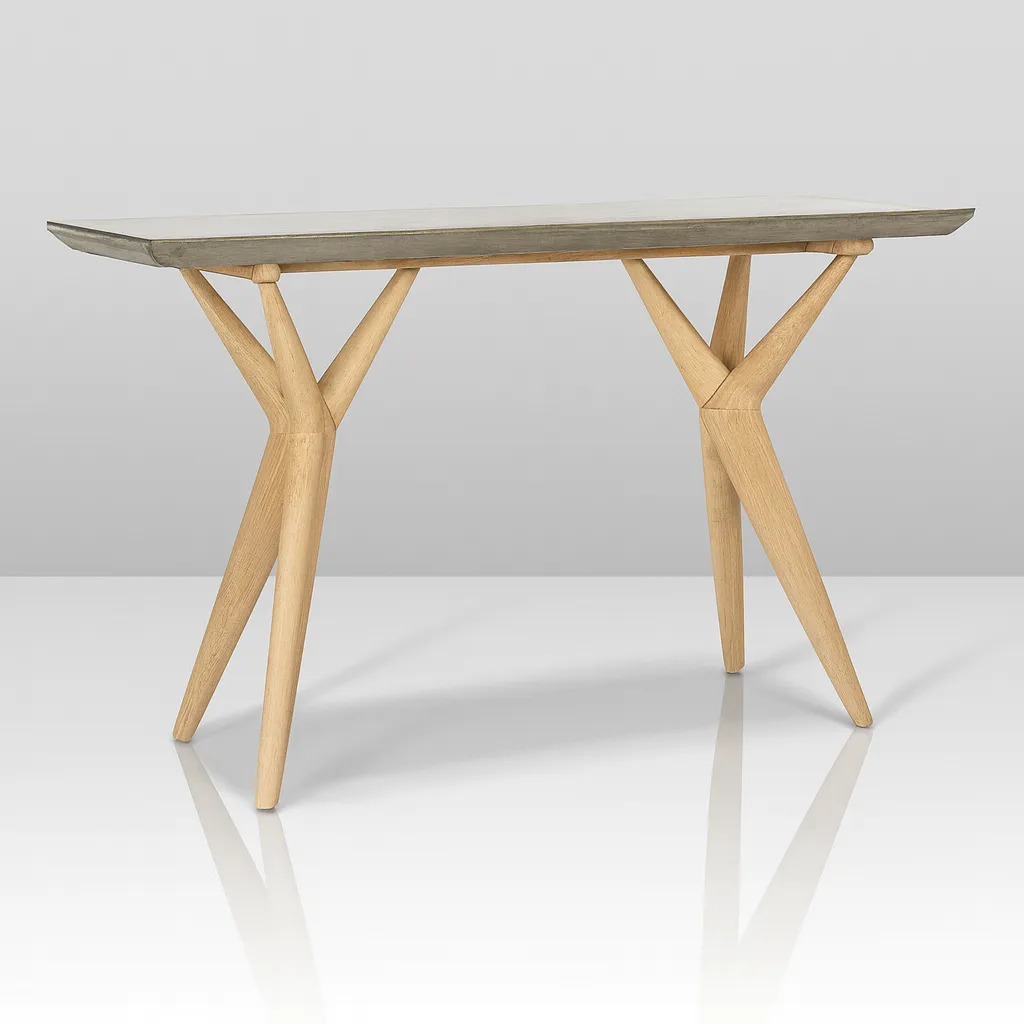 Refined Console Table With Unique Base