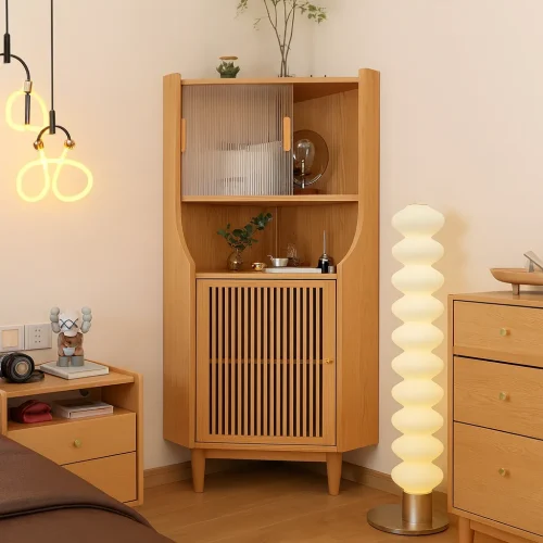 Alternative view of Scandinavian Accent Cabinet With Glass Doors