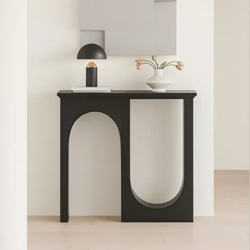 Alternative view of Scandinavian Console Table With Geometric Base